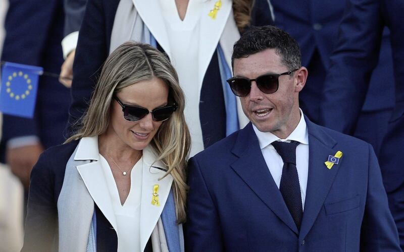 Rory McIlroy and wife Erica Stoll. Picture by David Davies/PA Wire 