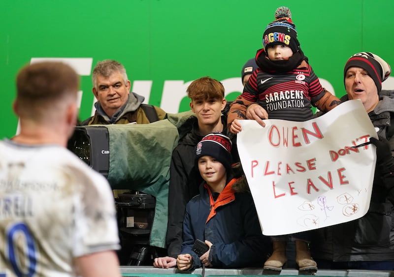 Saracens fans were keen for Owen Farrell to remain with the club
