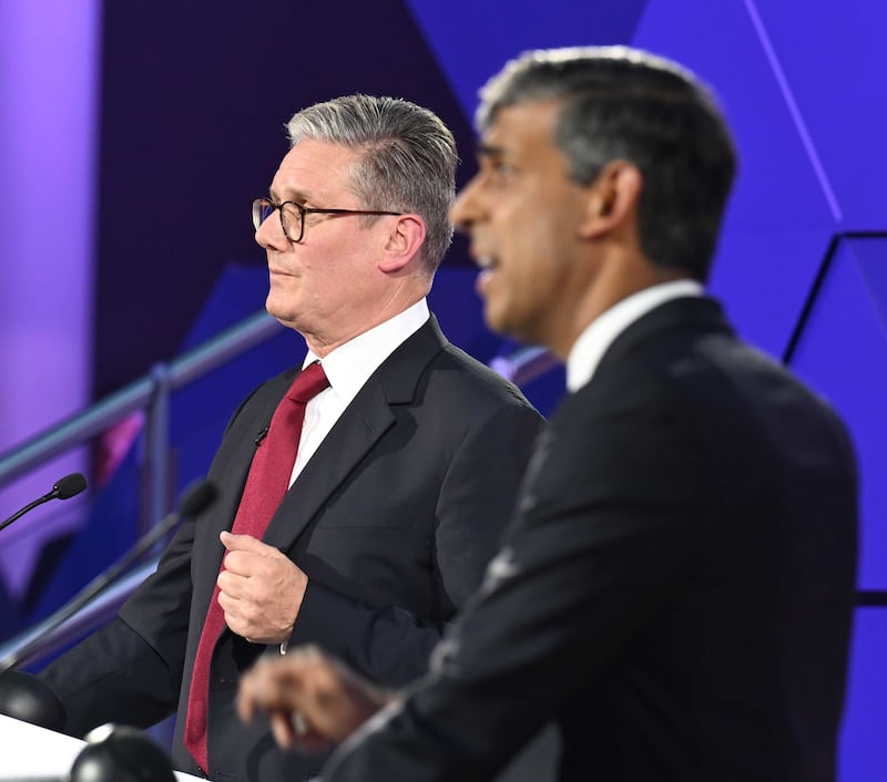Sir Keir Starmer, left, has criticised ‘unfunded’ pledges made by Prime Minister Rishi Sunak
