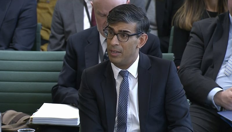 Prime Minister Rishi Sunak made his comments during a regular grilling by the House of Commons Liaison Committee