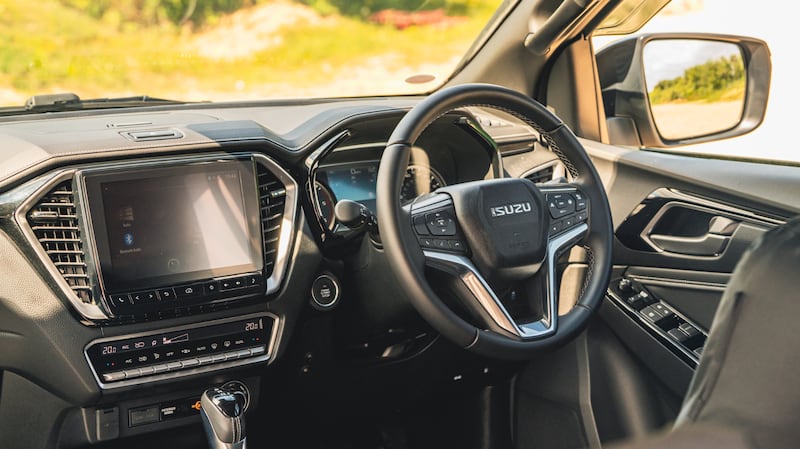 Inside, there are leather seats and a nine-inch touchscreen. (Isuzu)