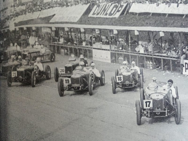 The start of the 1932 Ards Tourist Trophy race 