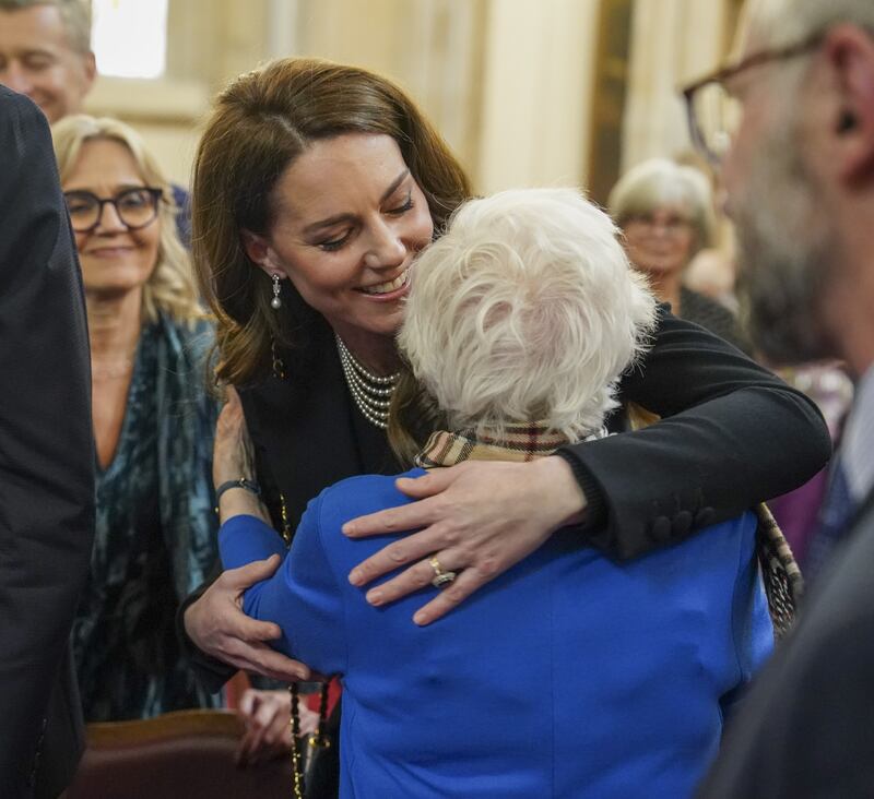 The Princess of Wales hugged and held hands with Holocaust survivors (Arthur Edwards/The Sun)