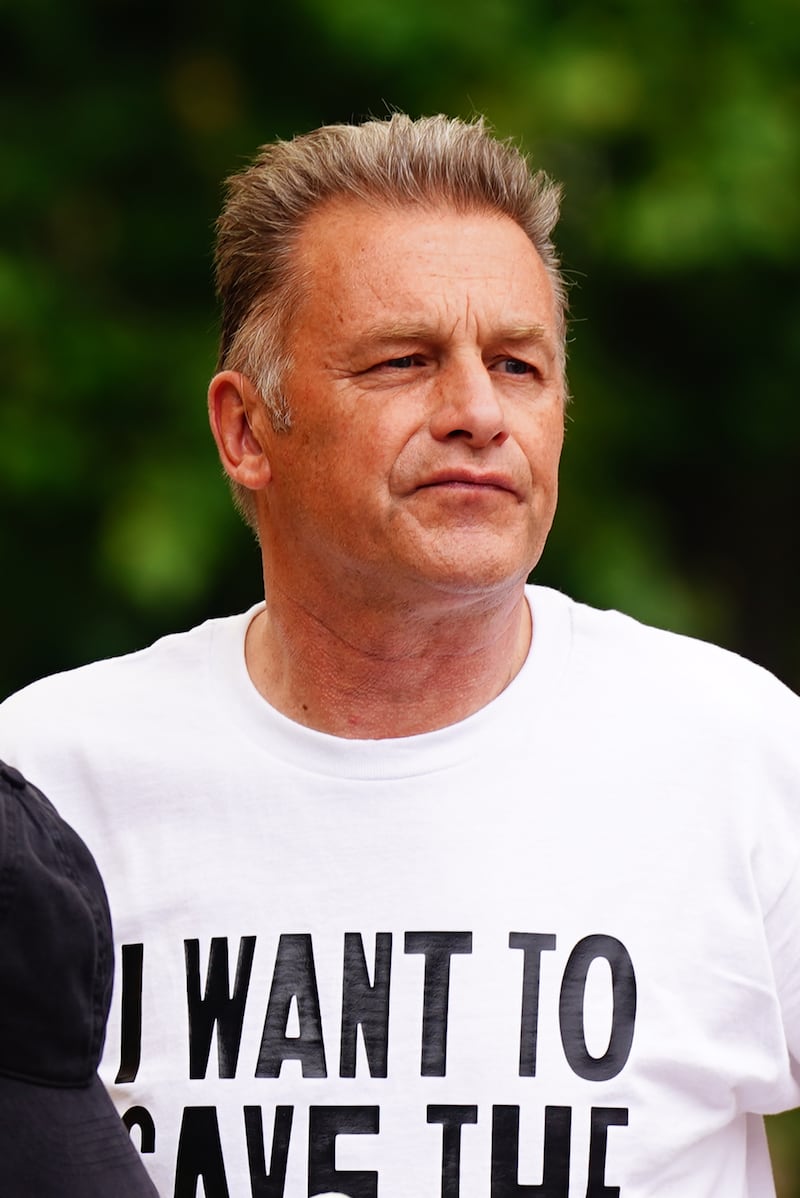 Chris Packham took part in the protest