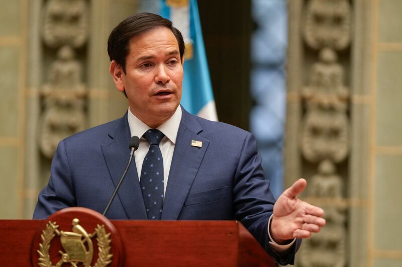 US Secretary of State Marco Rubio said the plans were temporary (Mark Schiefelbein/AP)