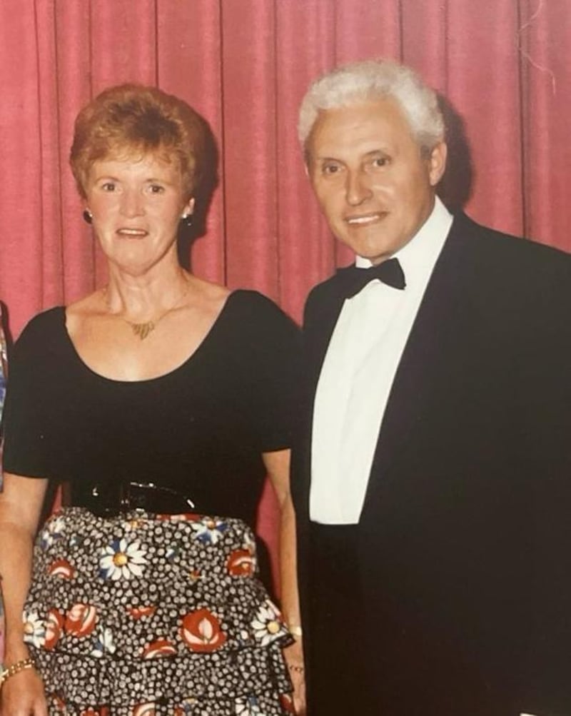 Sylvia Perkins pictured with her late husband Albert in the 80s