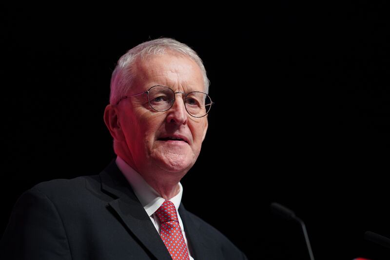 Secretary of State for Northern Ireland Hilary Benn speaks during the Labour Party Conference