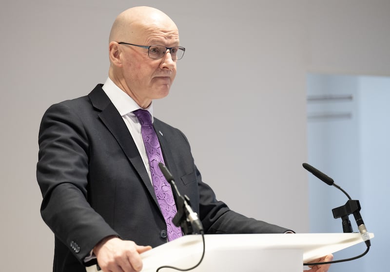 John Swinney was asked about Moira Salmond’s statement at an event on Wednesday