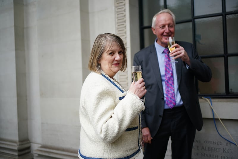 Alison Cathcart and Mark Rimmer after renewing their vows