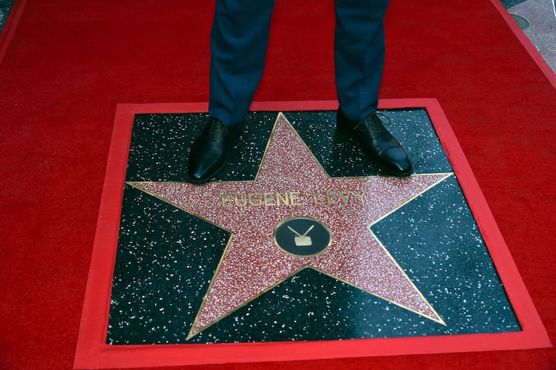 Eugene Levy with his star on the Hollywood Walk of Fame