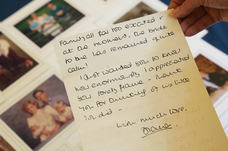 The notes often include a line or two about Diana’s life at the time