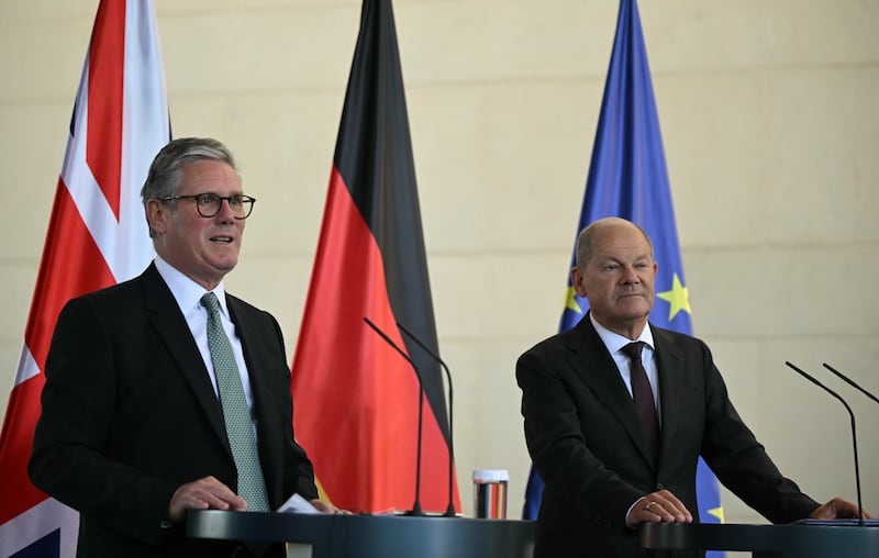 Prime Minister Sir Keir Starmer with German Chancellor Olaf Scholz