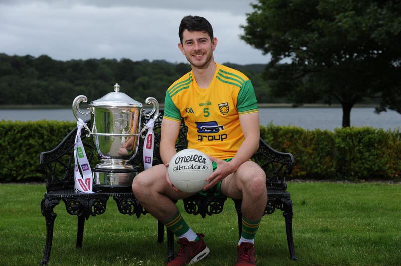 Donegal's Ryan McHugh, pictured at the Ulster SFC final launch in Fermanagh's Lough Erne Hotel on Thursday, has suffered two concussions in the past year. Picture by John Merry