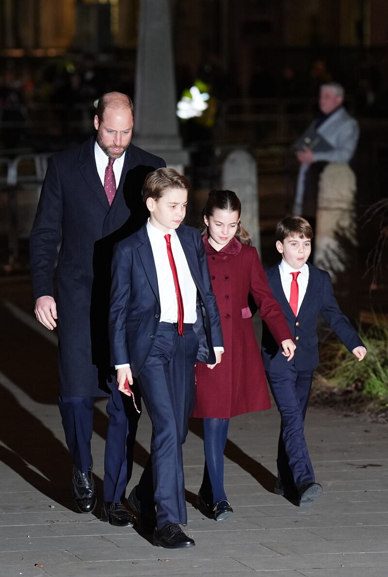 Kate was joined by her husband, Prince William and her children