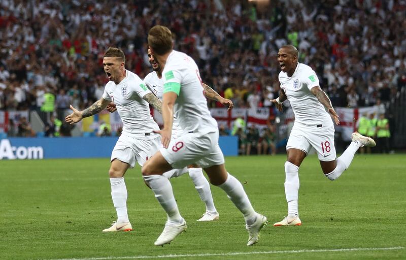 England's Kieran Trippier (left) celebrates