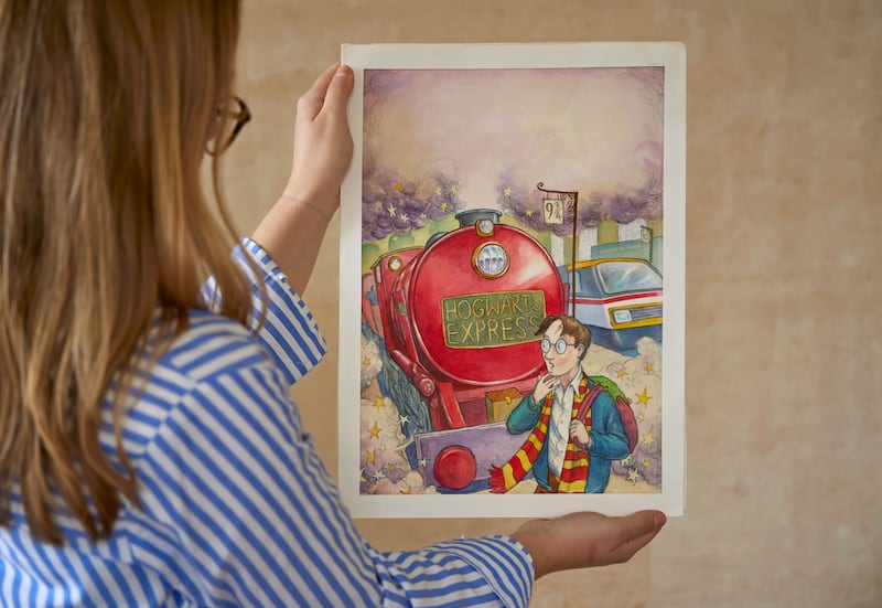 Sotheby’s will be offering the original watercolor illustration for Harry Potter and the Philosopher’s Stone