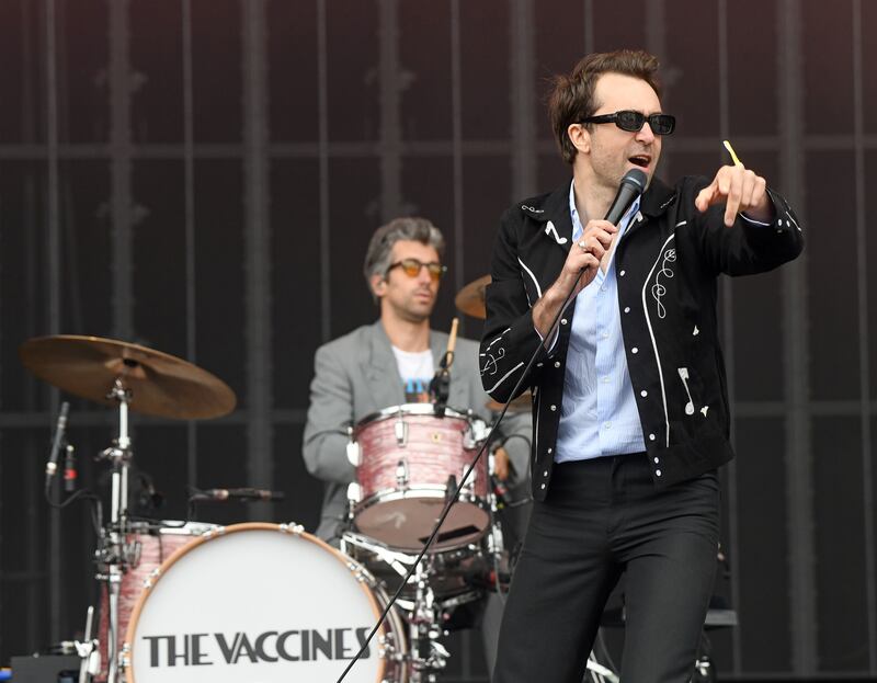 The Vaccines performing at the Trnsmt Festival .