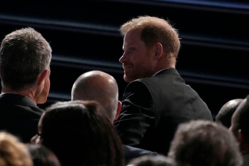 Harry in the crowd (Mark J Terrill/AP)