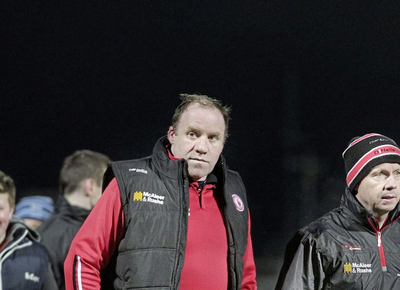 Peter Canavan (centre) during his time with the Tyrone U21s. The Tyrone legend fully expects the All-Ireland final between Mayo and Tyrone to go down to the wire 