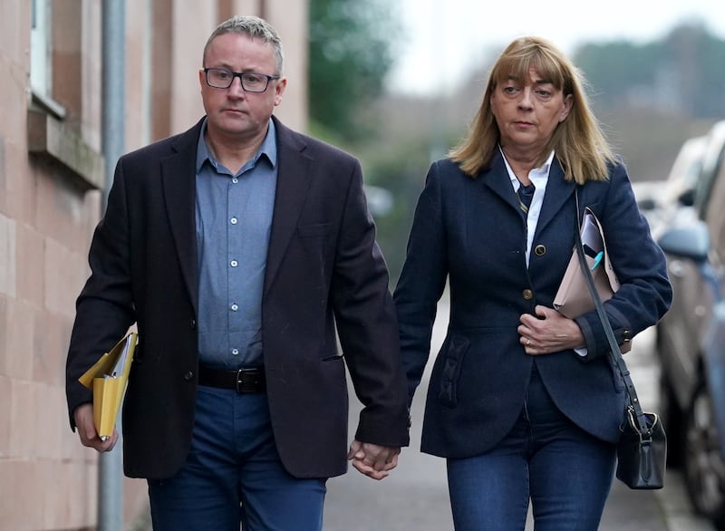 Linda and Stuart Allan, the parents of Katie Allan, who took her own life at Polmont in 2018