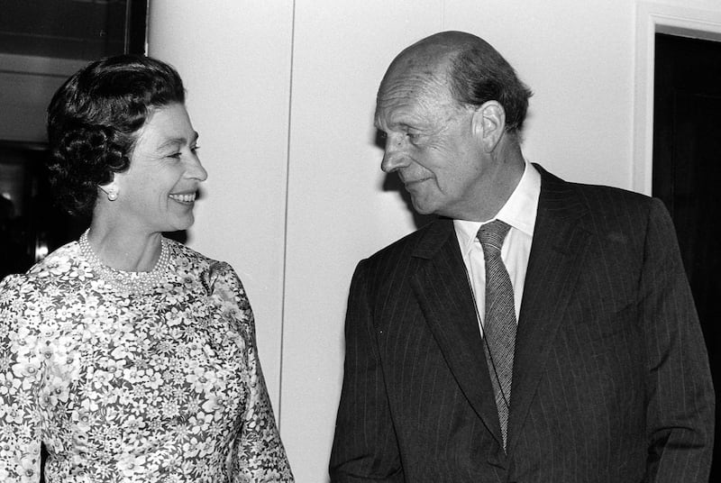 Queen Elizabeth II with Sir Martin Charteris who told her the full story of Blunt’s treachery