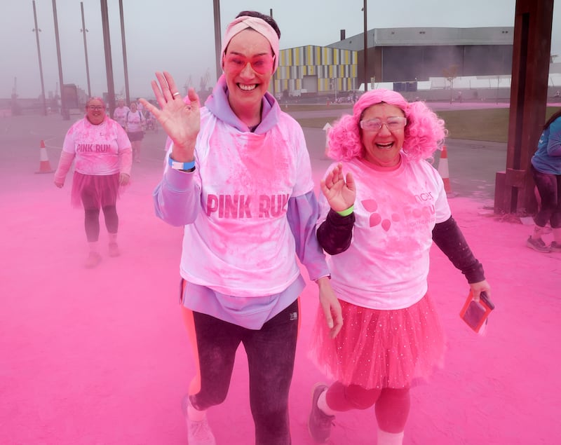 Cancer Focus 5k Pink Run on the Titanic Slipways. PICTURE: MAL MCCANN