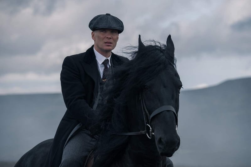 Cillian Murphy as Tommy Shelby on the set of series five of Peaky Blinders