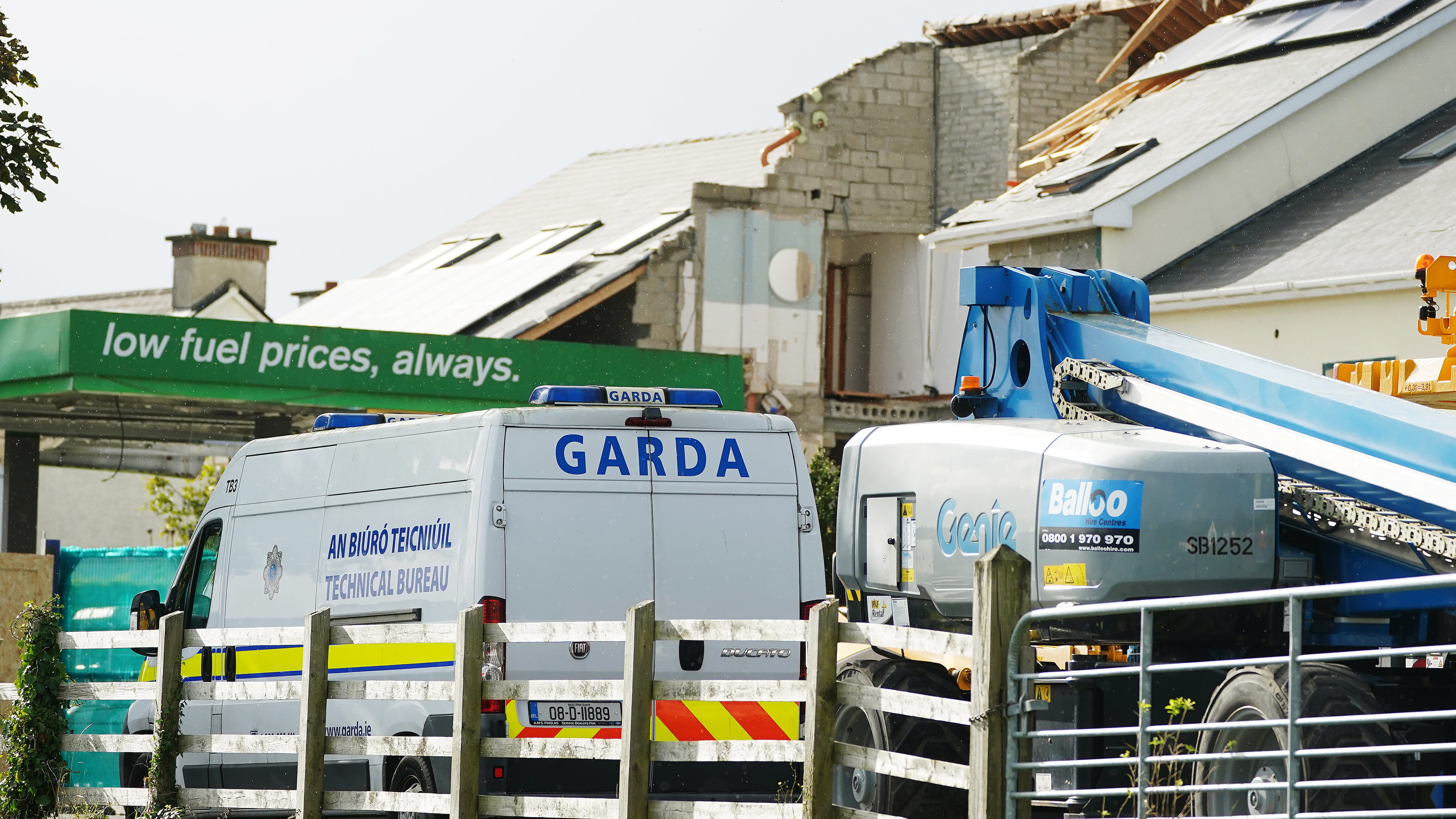 Garda at the scene of the Creeslough explosion in 2022