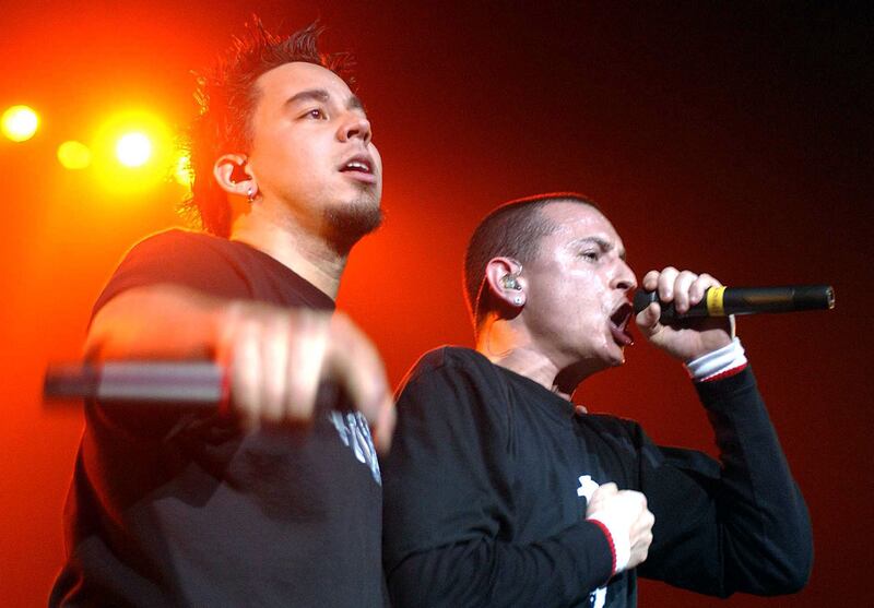 Mike Shinoda and Chester Bennington of Linkin Park