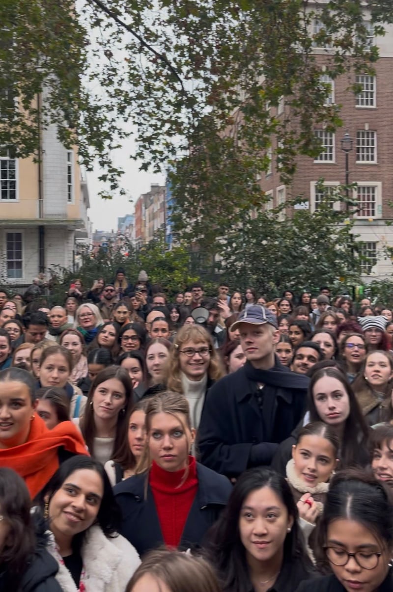 Hundreds of people attended the event in Soho Square