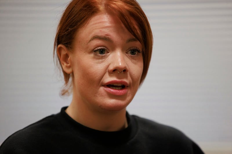 Jane (not her real name), at PSNI HQ in Belfast, joined a local band in the summer of 2022. Within this band was a 50 year old male member, who without ever even speaking to Jane developed a serious fixation. For the next six months he persistently contacted her online, followed her and her family members, gave her unwanted ‘gifts’ and threatened to kill himself if she didn’t speak to him. On 3rd January 2024 he was arrested and charged with stalking and later sentenced to 10 months in custody. On 10th September 2024 the PSNI also successfully secured a Stalking Protection Order, whereby if he made contact with or came near Jane again he would go to jail for the maximum term of five years.Chelsea Hamilton (32), at PSNI HQ in Belfast, a survivor who has waived her right to anonymity has spoken out to encourage other women to seek justice. Picture date: Thursday September 26, 2024. PA Photo. See PA story ULSTER Women. Photo credit should read: Liam McBurney/PA Wire