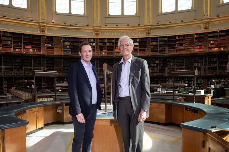 George Osborne, chairman of the British Museum (left), and Sir Mark Jones