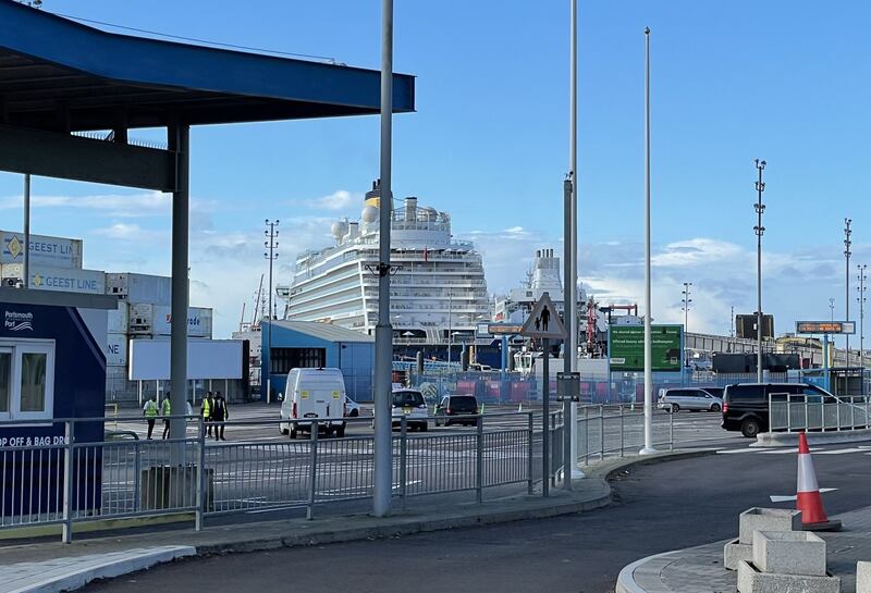 Saga Cruises’ Spirit of Discovery after it returned to Portsmouth International Port