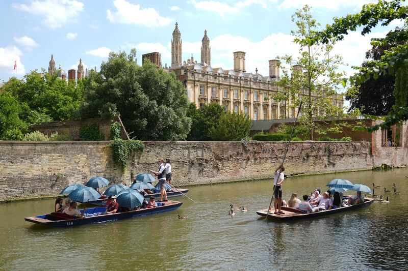 The hottest day of the year was recorded in Cambridge at 34.8C