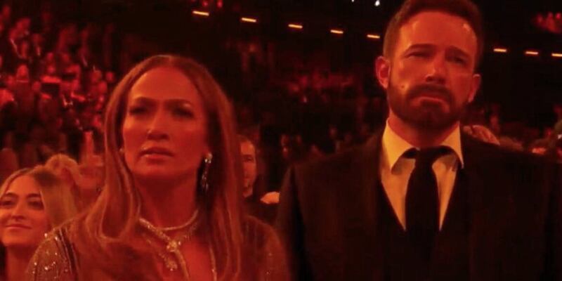 Jennifer Lopez and husband Ben Affleck at the Grammy Awards. 