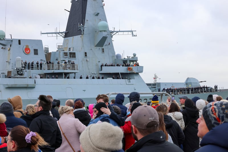 Families waited in Portsmouth to be reunited