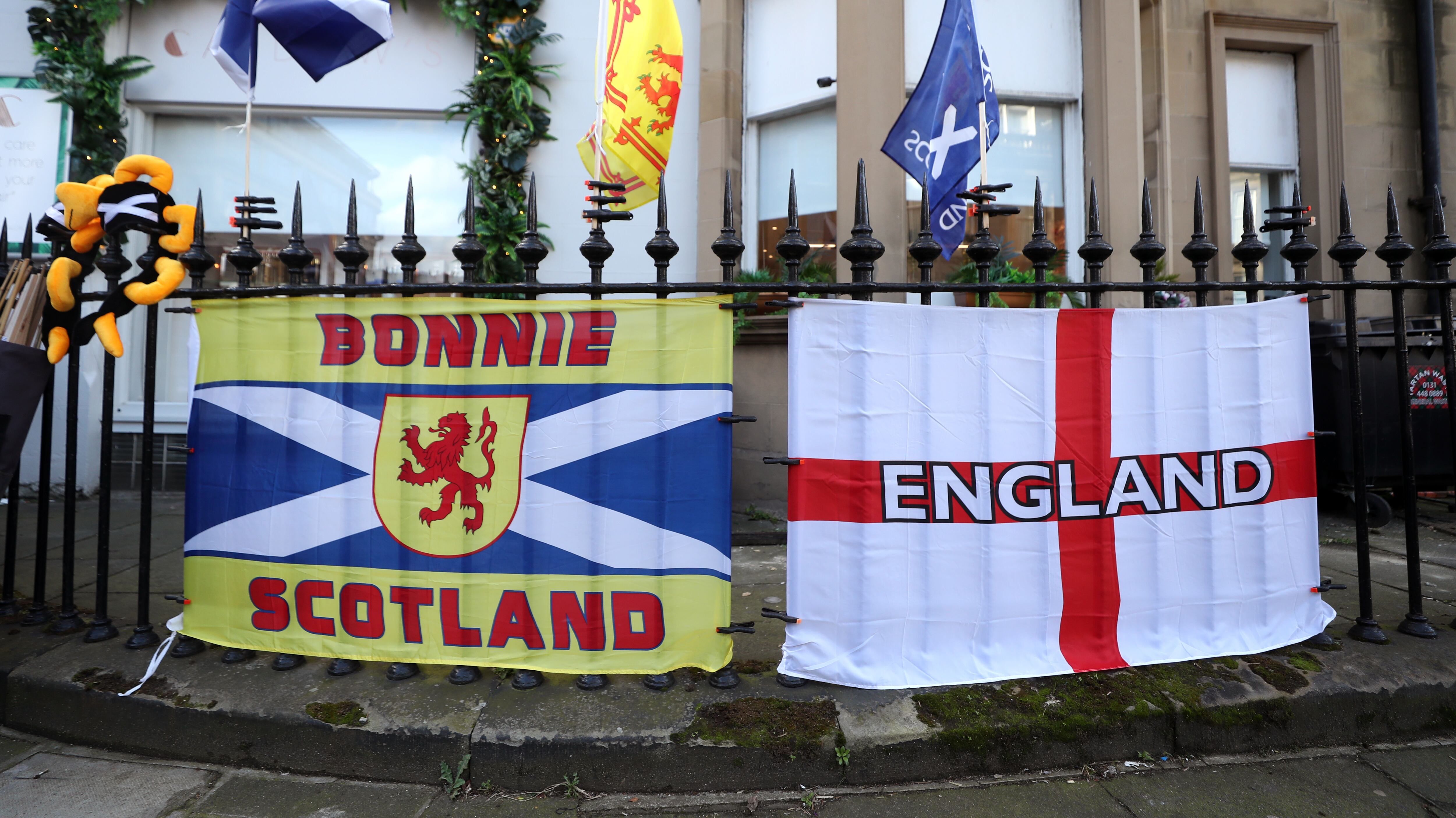 Scotland and England flags