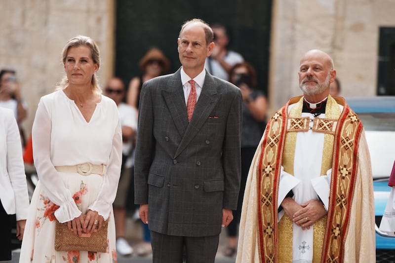 The duke and duchess attended a service at the Anglican St Paul’s Pro-Cathedral