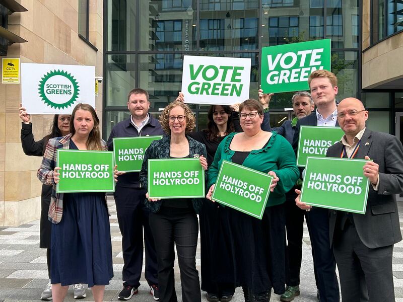 Scottish Greens co-leaders Lorna Slater and Patrick Harvie campaigned outside the UK Government building in Edinburgh to condemn Westminster’s “abuse of power”. .