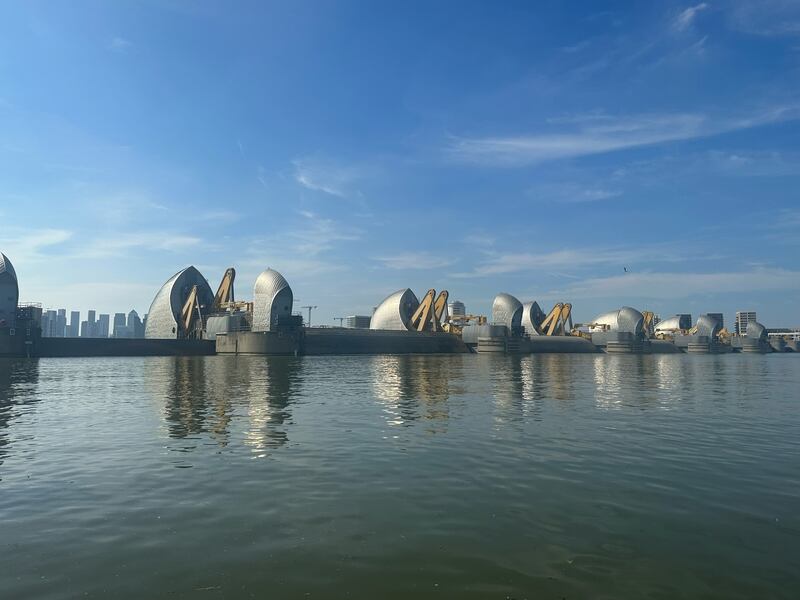 The Thames Barrier that protects London from flooding. (John Curtain)