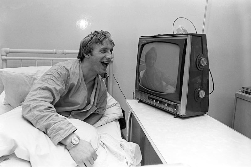 Law had to watch the 1968 European Cup final on television in hospital because of a knee problem