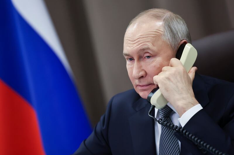 Russian President Vladimir Putin spoke to Donald Trump (Alexander Kazakov, Sputnik, Kremlin Pool Photo/AP)