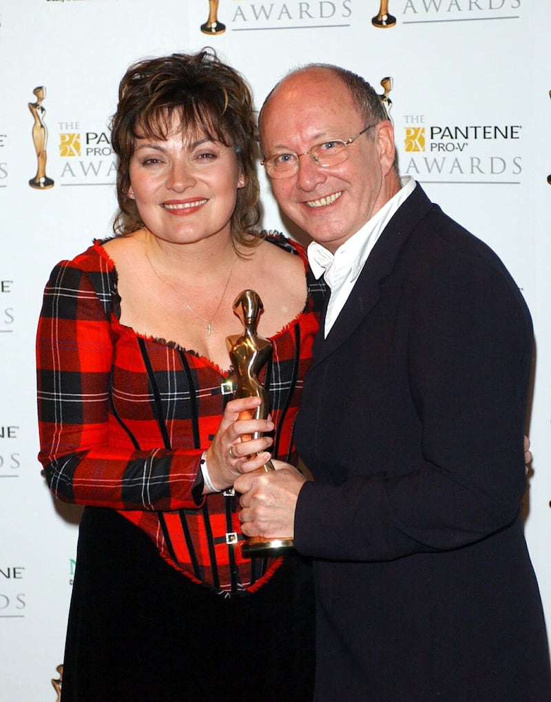 TV presenter Lorraine Kelly with hairdresser Trevor Sorbie in 2002