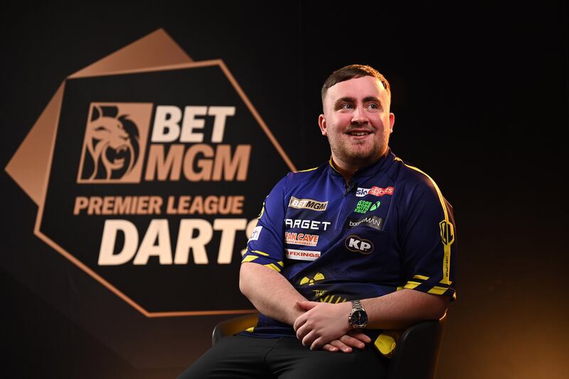 5/2/25: BetMGM Premier League Darts player Luke Littler ahead of night one in Belfast tomorrow. Picture: Michael Cooper