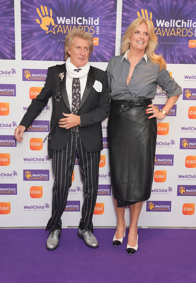 Sir Rod Stewart and his wife, Penny Lancaster