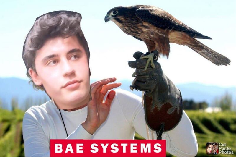 A meme shared in an Army WhatsApp group by one of Daniel Khalife’s colleagues, referring to his proficiency in using a military communications system called Falcon