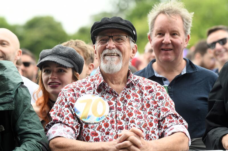 Rob Applebay, 70, from Newcastle at the Trnsmt Festival at Glasgow Green .