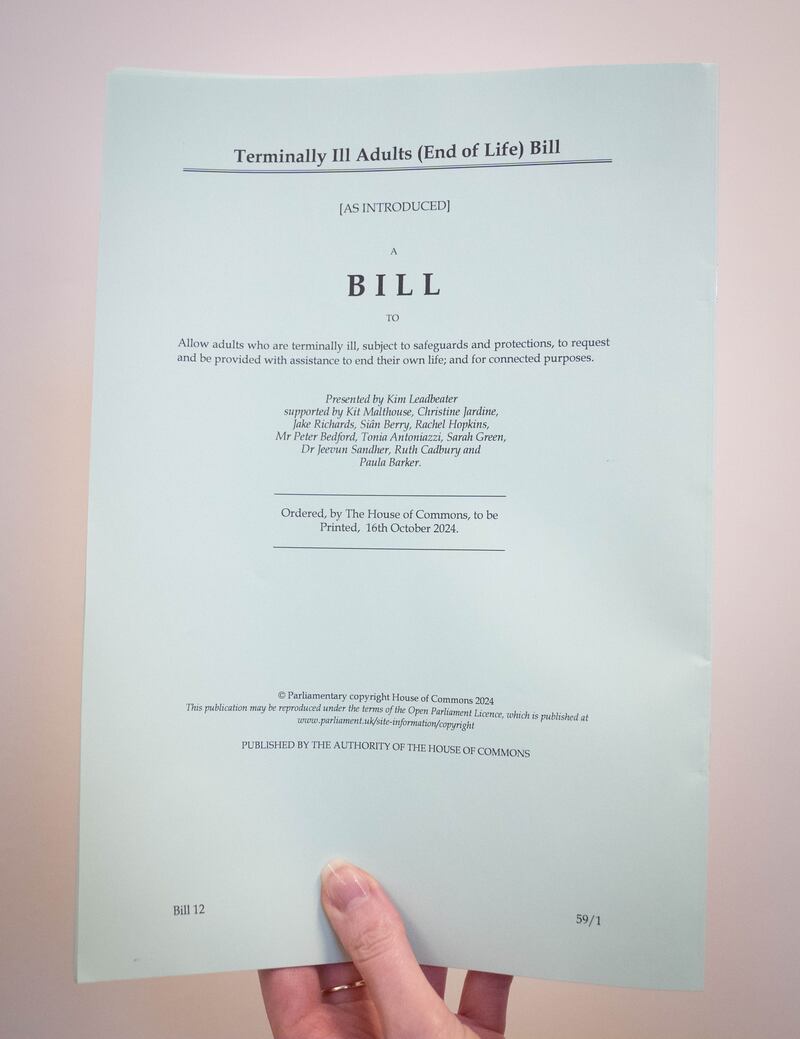 The Terminally Ill Adults (End of Life) Bill proposed by Labour MP Kim Leadbeater