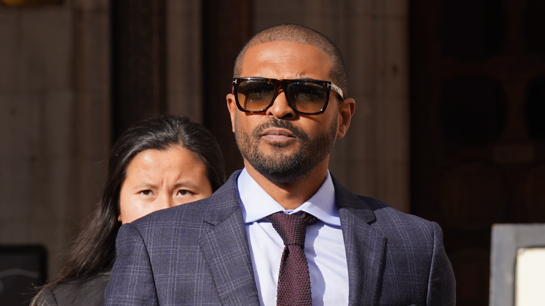 Noel Clarke leaves the Royal Courts of Justice after a previous hearing in his libel claim