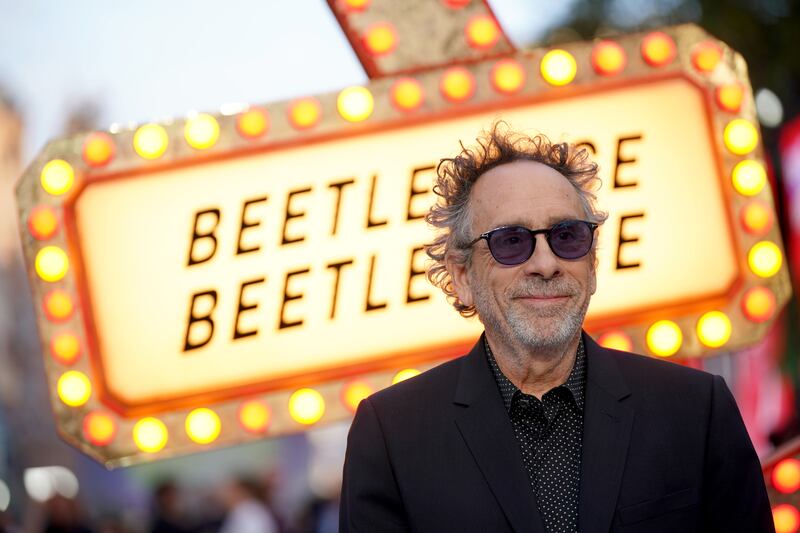 Tim Burton attending the UK premiere of Beetlejuice Beetlejuice at Cineworld Leicester Square